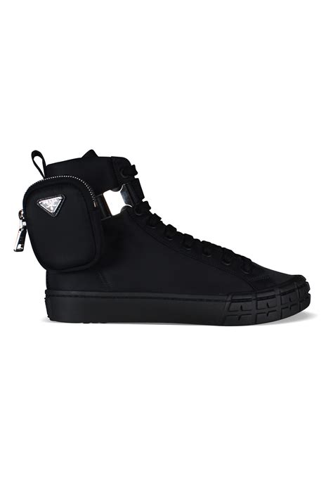 prada men's high top sneakers shoes grey 4t2597|Prada basketball sneakers.